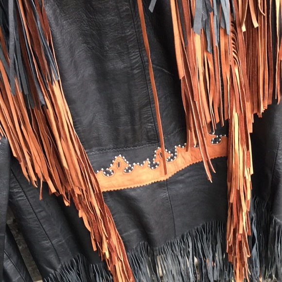 Indigenous Inspired Leather Jacket - Picture 5 of 9